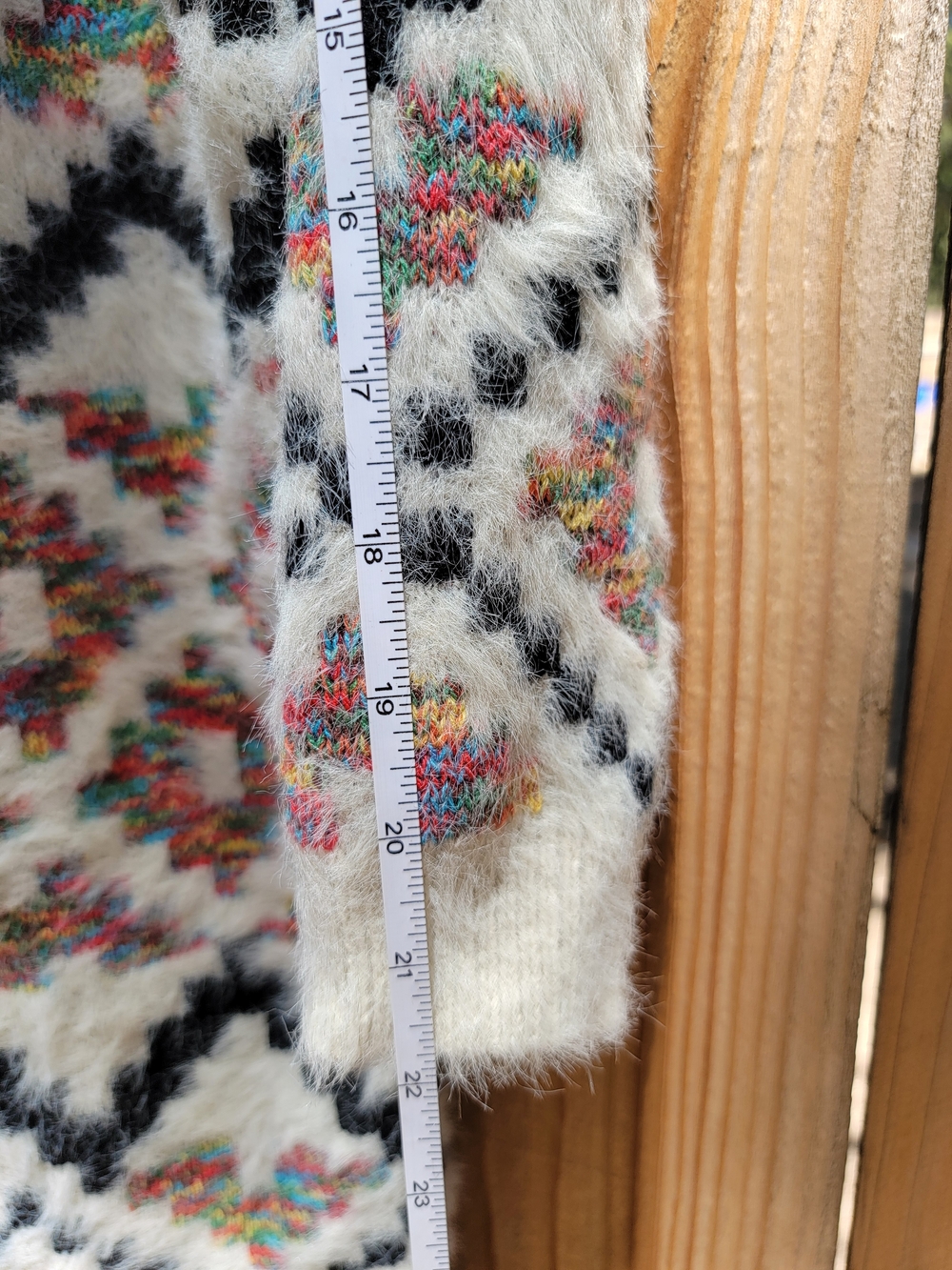 Fuzzy Colorful Cardigan - Picture 4 of 6